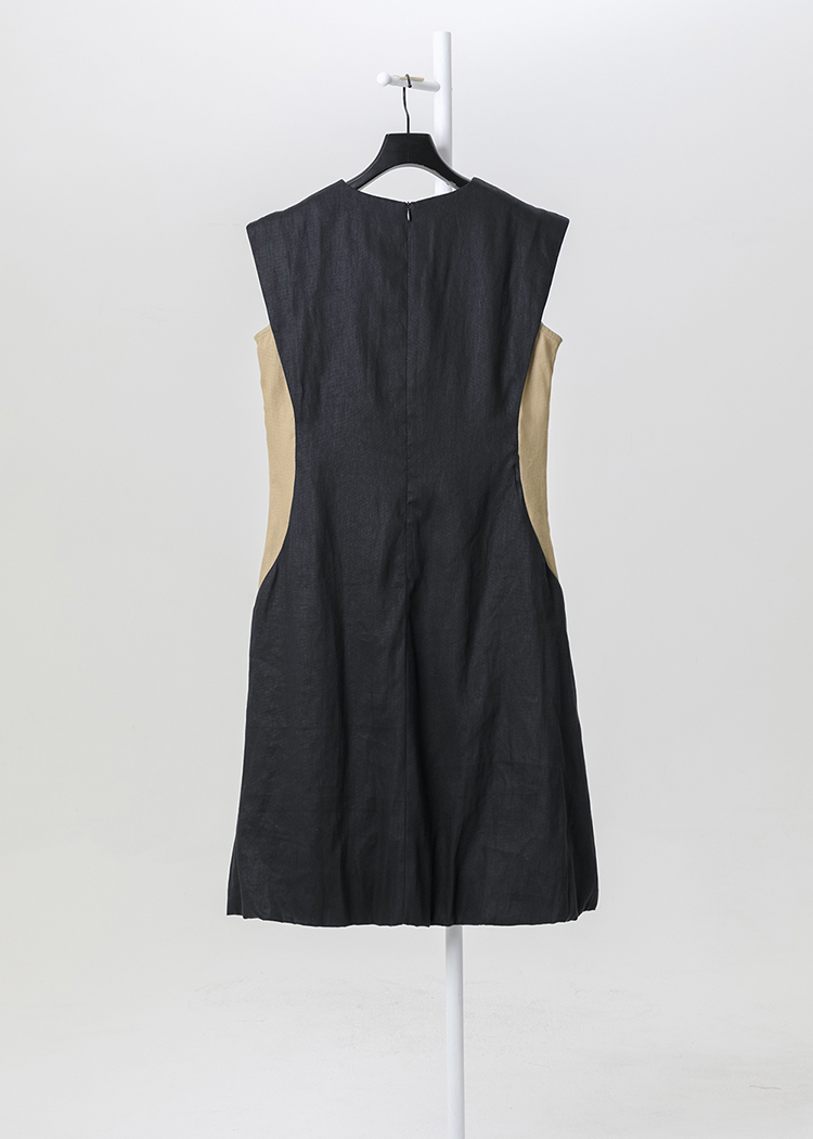 Spliced Sleeveless Dress