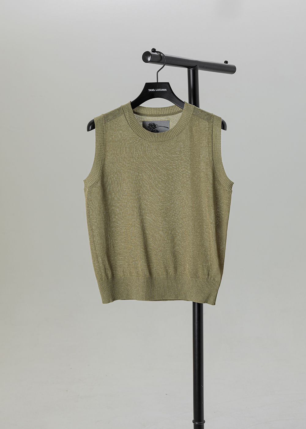 都會針織亞麻無袖背心