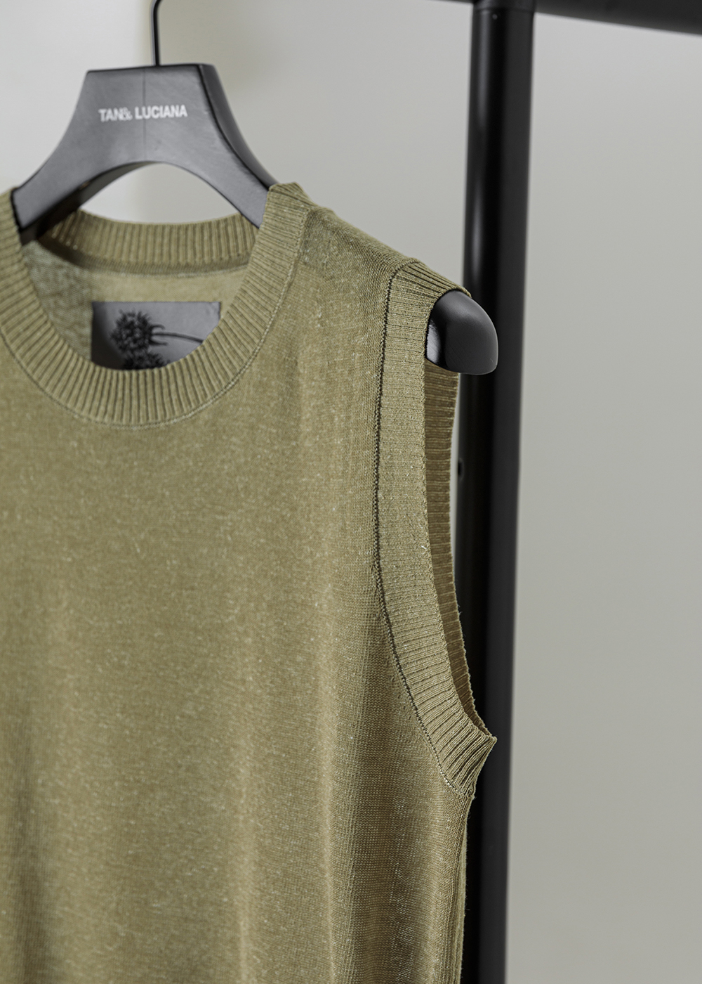 都會針織亞麻無袖背心