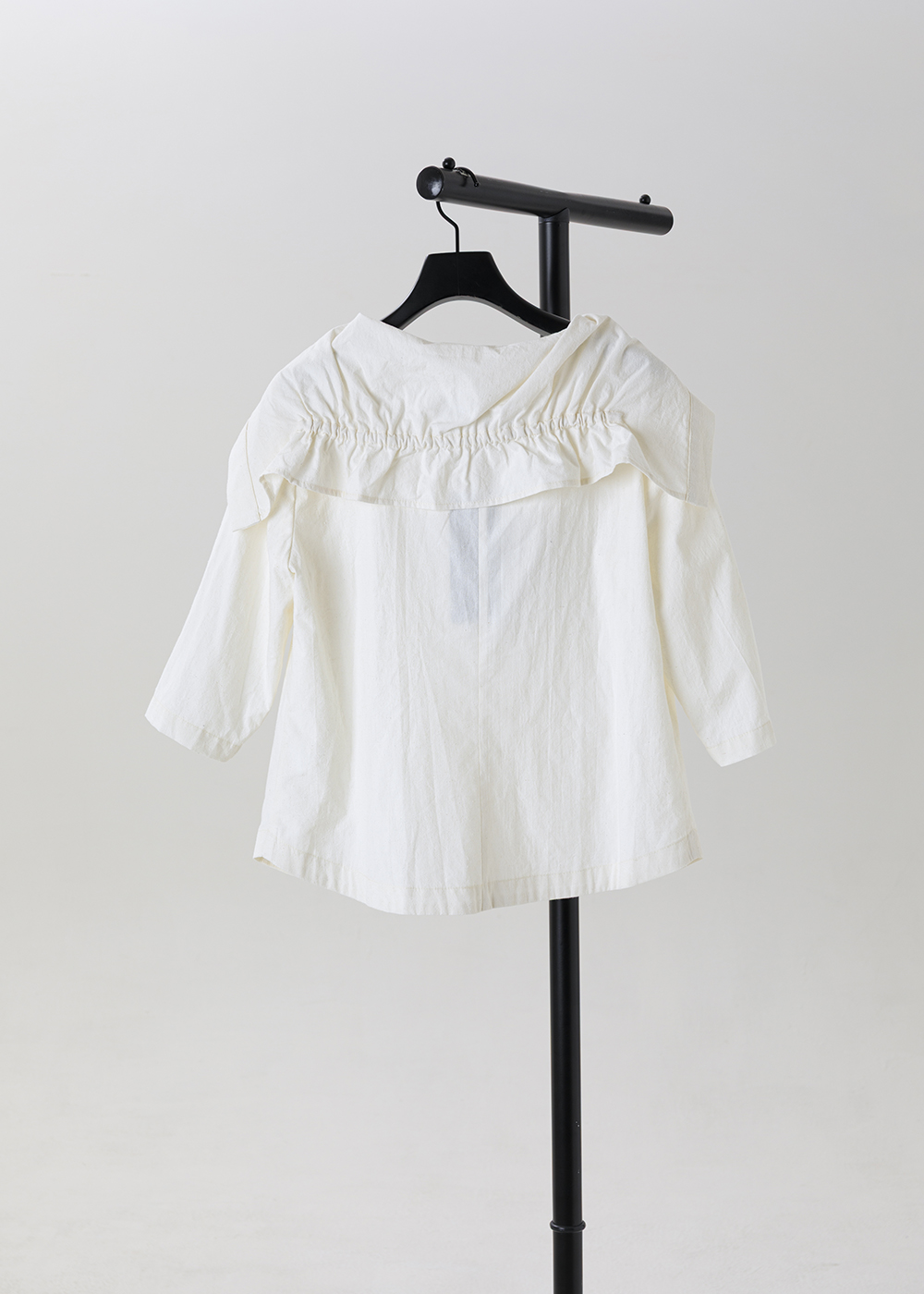 |棉結光影| 伊莉莎白翻領五分袖襯衫