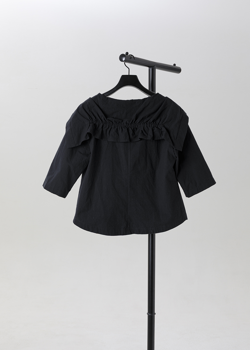 |棉結光影| 伊莉莎白翻領五分袖襯衫