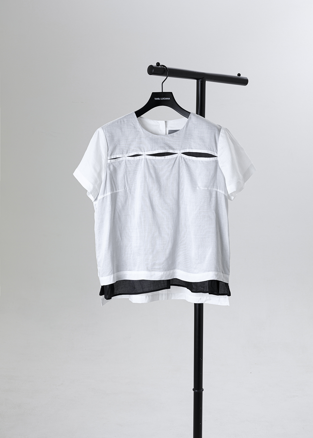 光隙雙層下擺設計上衣