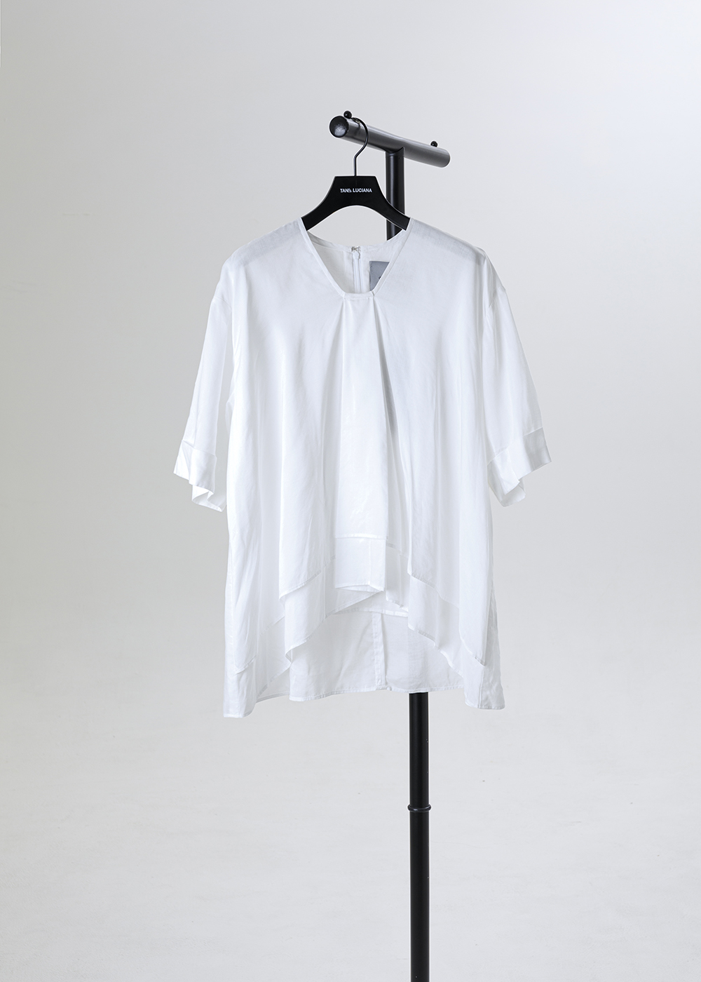 雲影不規則拼接層次上衣