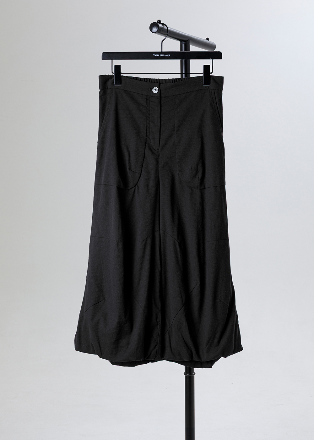 靜序流線高腰寬擺寬褲