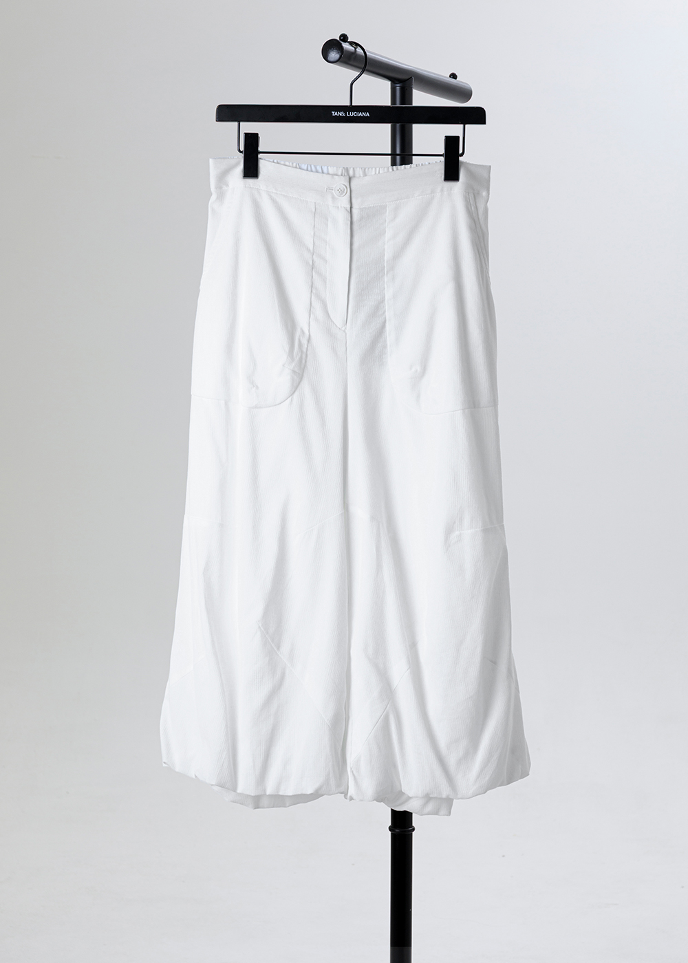 靜序流線高腰寬擺寬褲