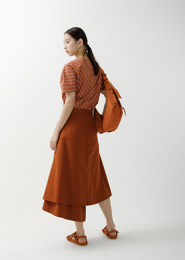 Asymmetric Wrap Skirt