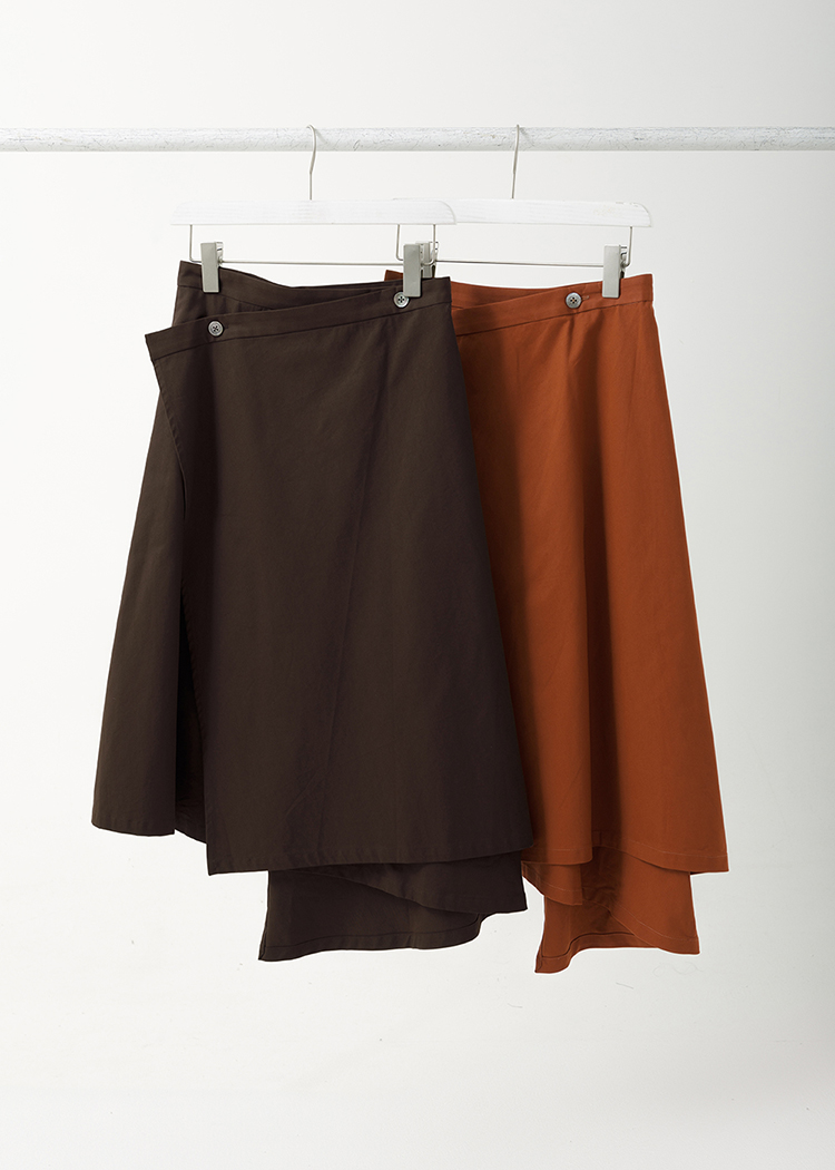 Asymmetric Wrap Skirt