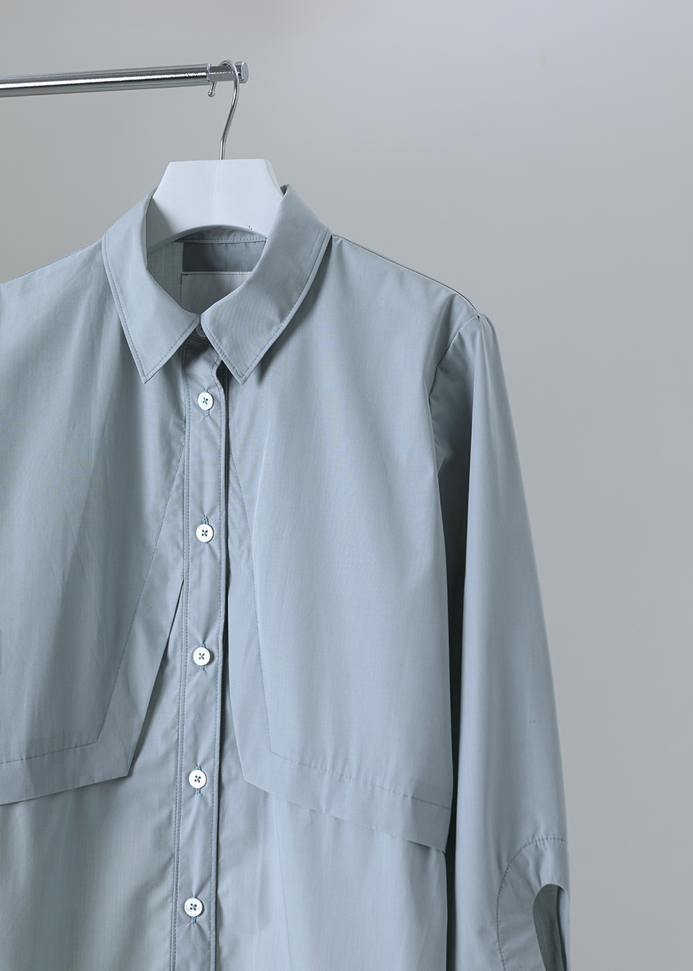 前長後短翻片襯衫