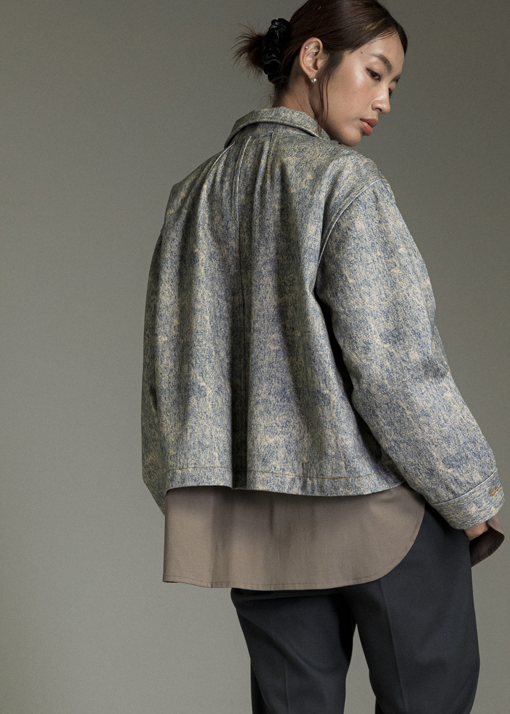 墨韻暈染牛仔外套