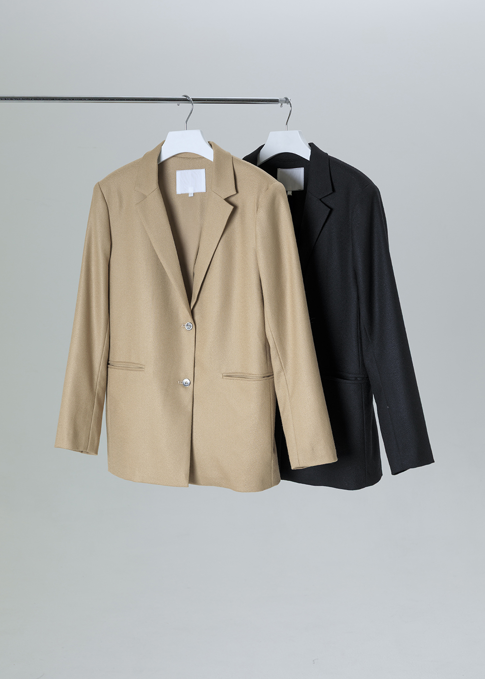 柔霧暖絨後背造型外套