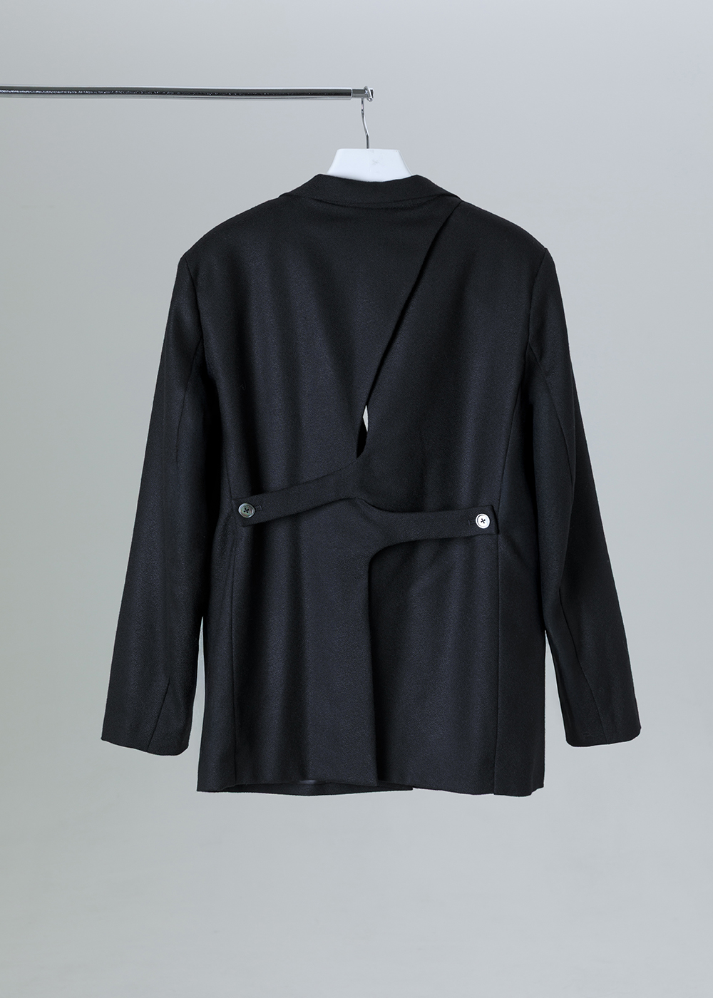 柔霧暖絨後背造型外套