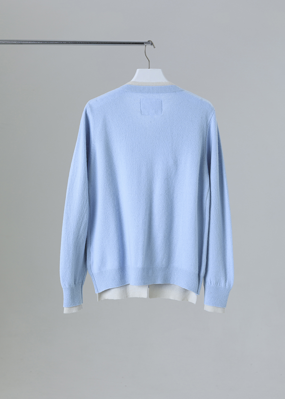  跳色滾邊開襟針織外套