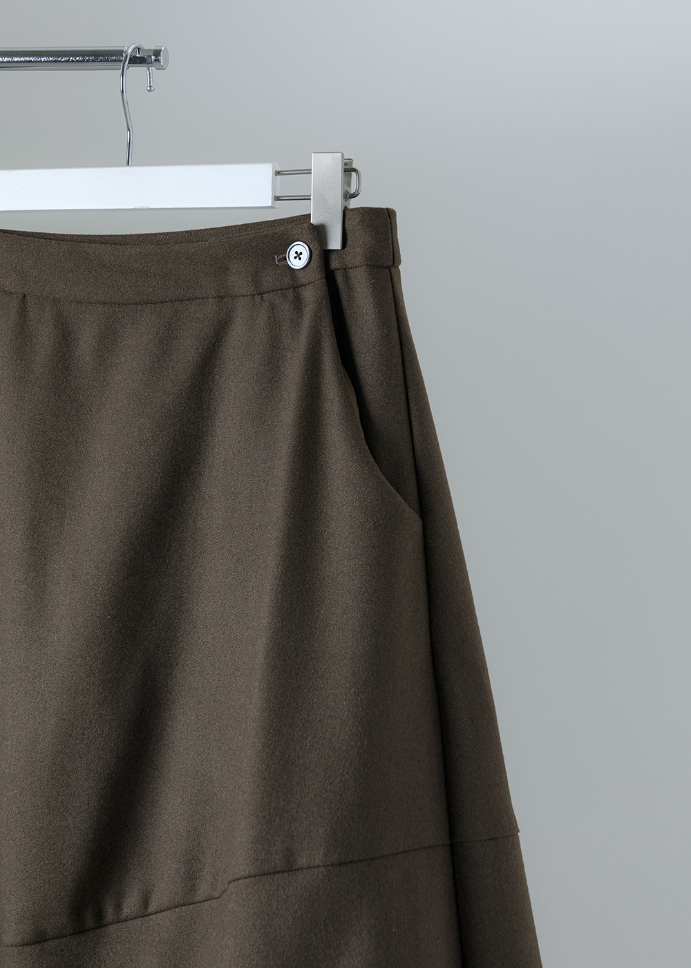 波紋不對稱拼接A字裙