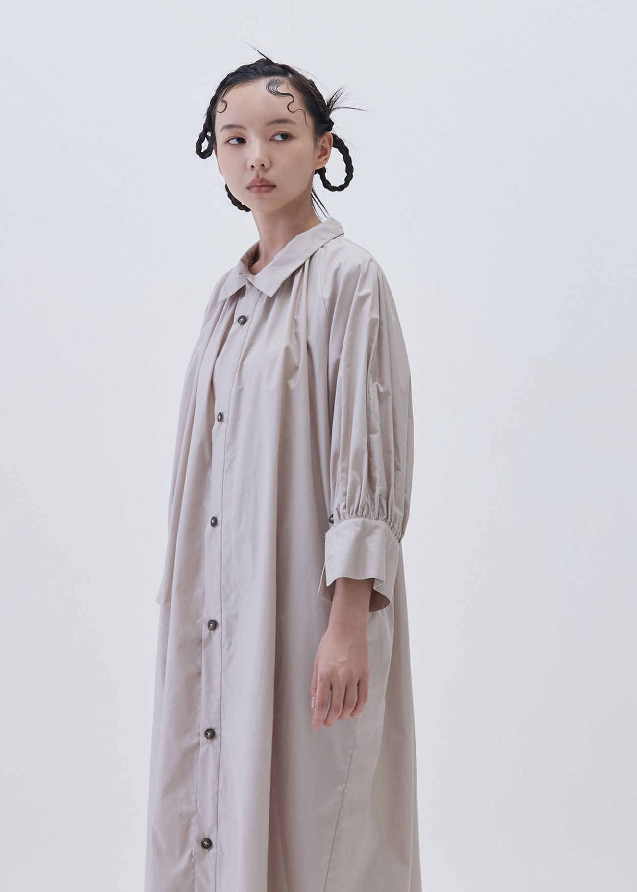 Puff Sleeve Shirt Dress