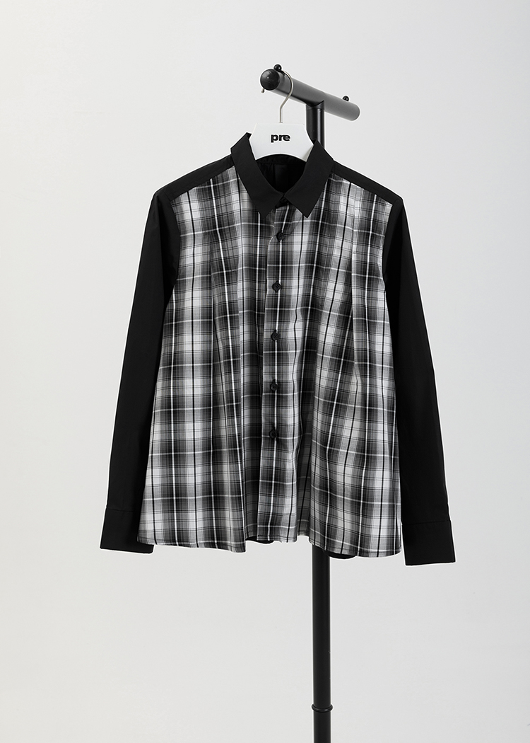 Plaid Spliced Shirt