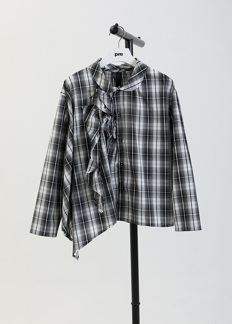 Asymmetric Plaid Shirt