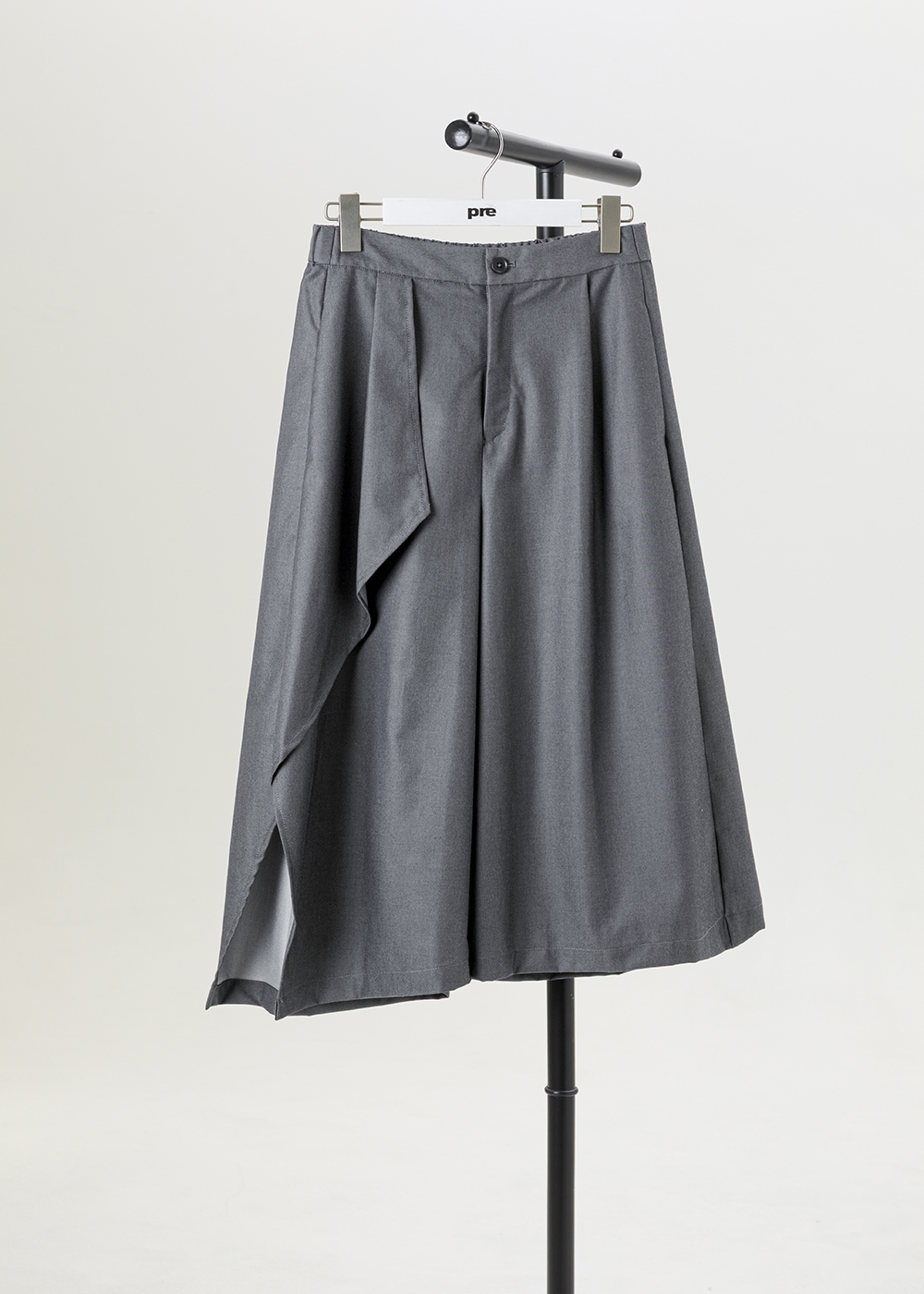 右落片波浪長寬褲