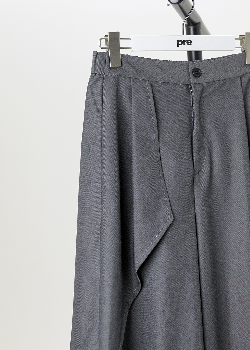 右落片波浪長寬褲