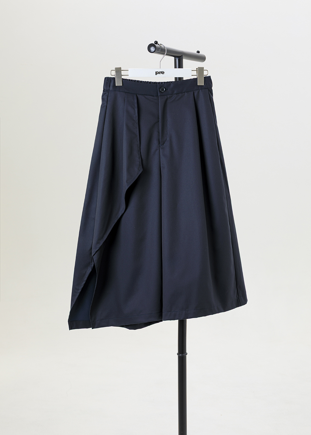 右落片波浪長寬褲