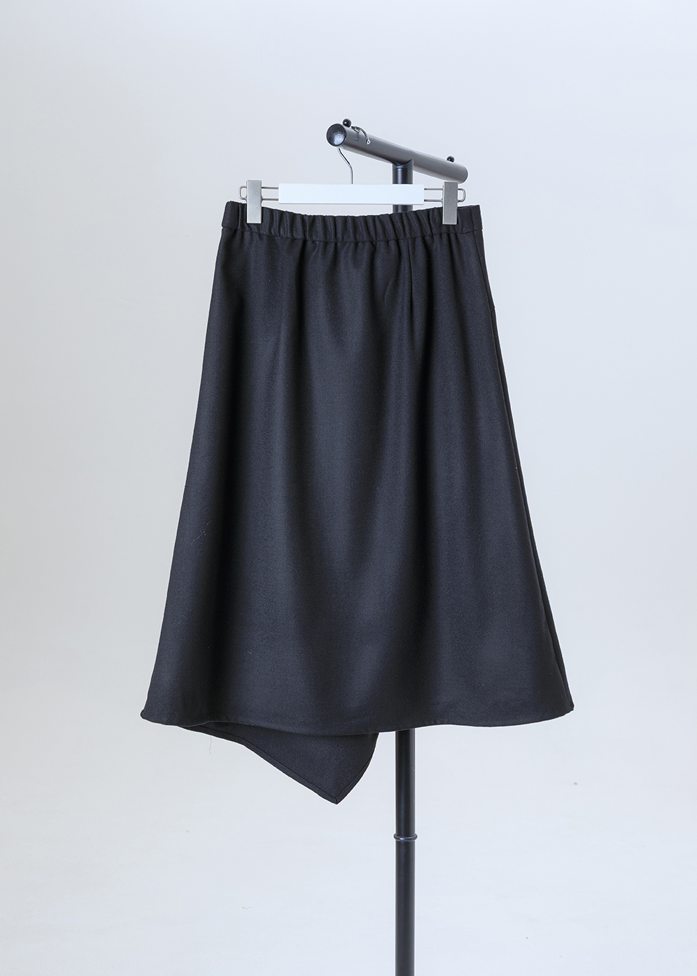 毛料墨影不對稱解構拼接半身裙