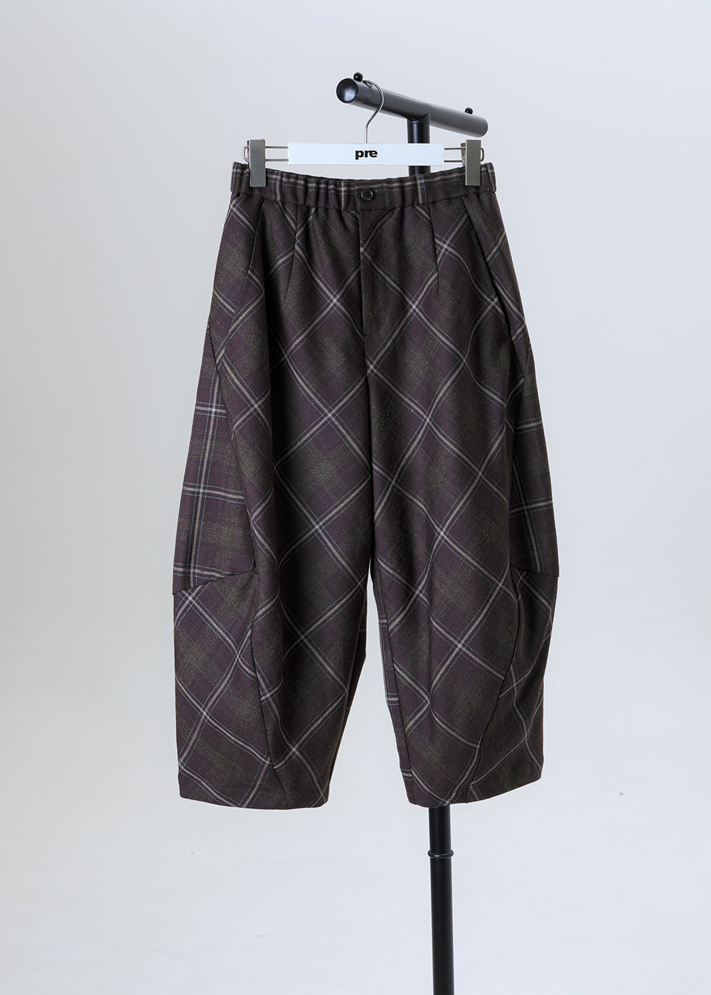 蘇格蘭斜裁立體氣球褲