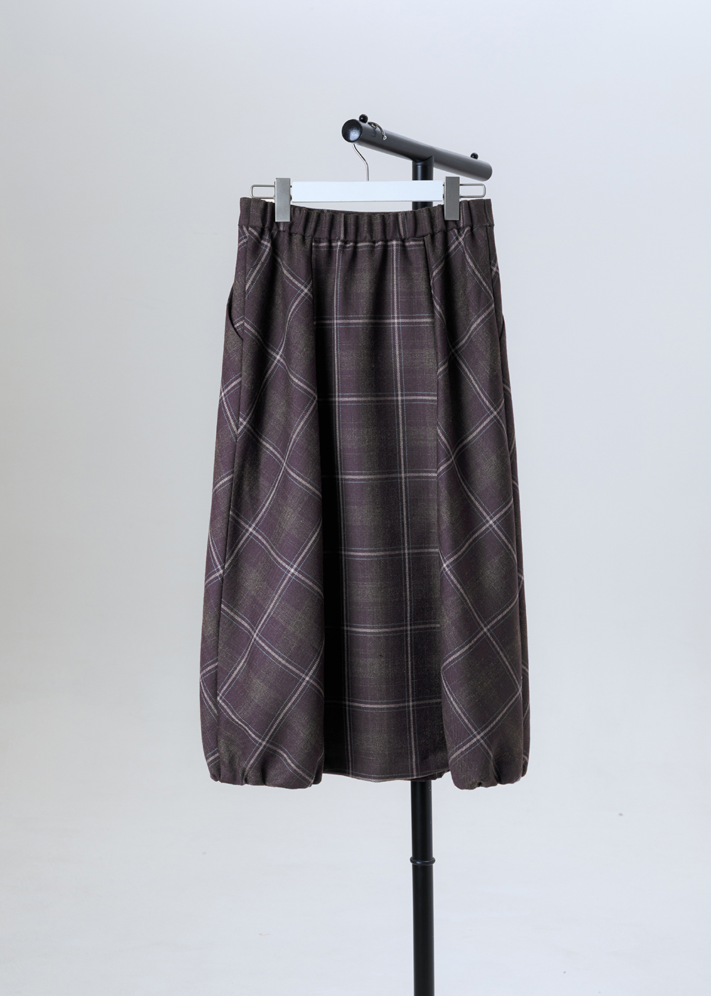 蘇格蘭拼接格紋立體花苞裙