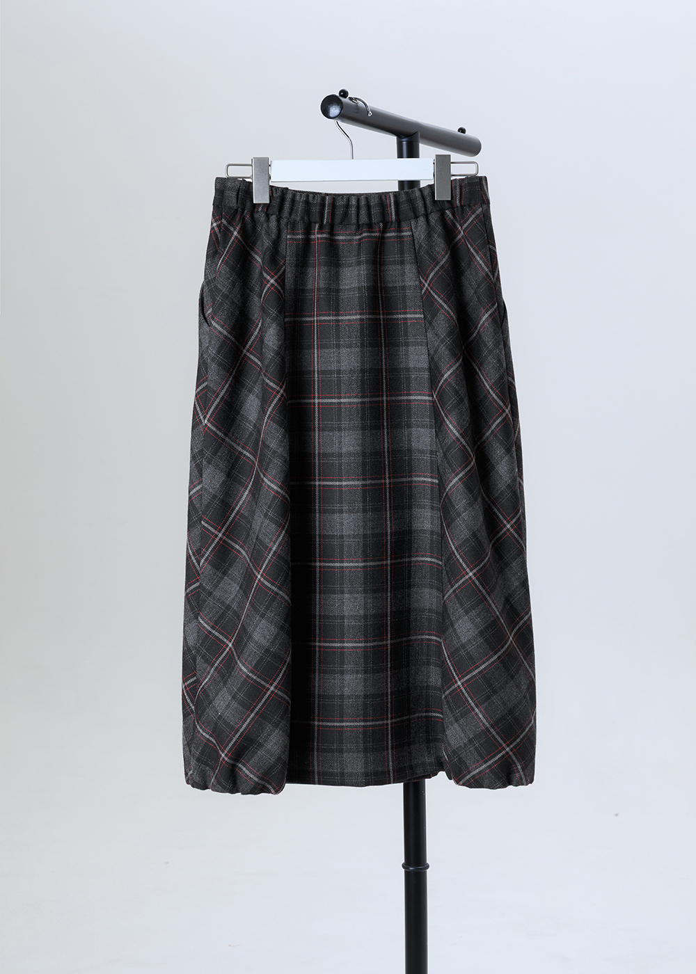 蘇格蘭拼接格紋立體花苞裙