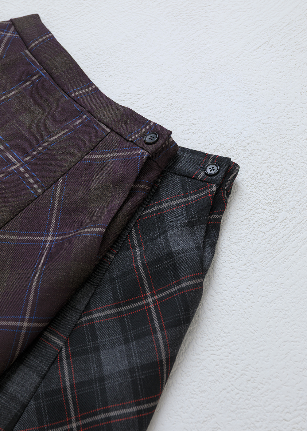 蘇格蘭拼接格紋立體花苞裙