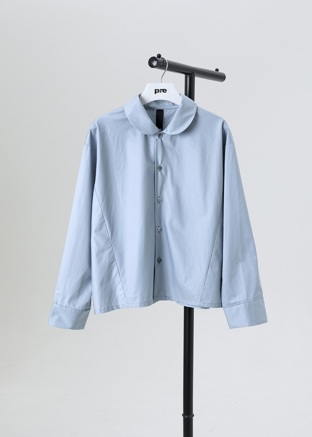 圓弧領微傘狀襯衫