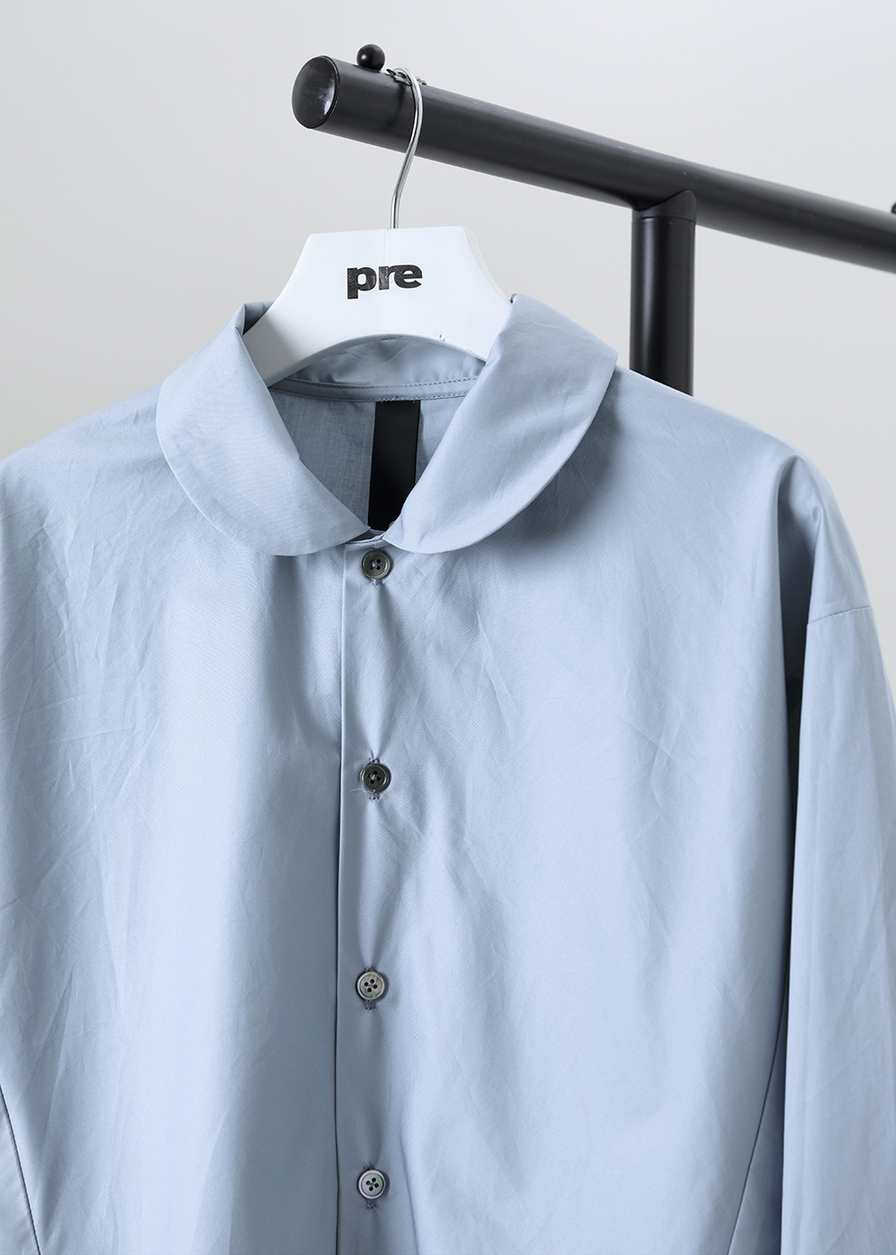 圓弧領微傘狀襯衫