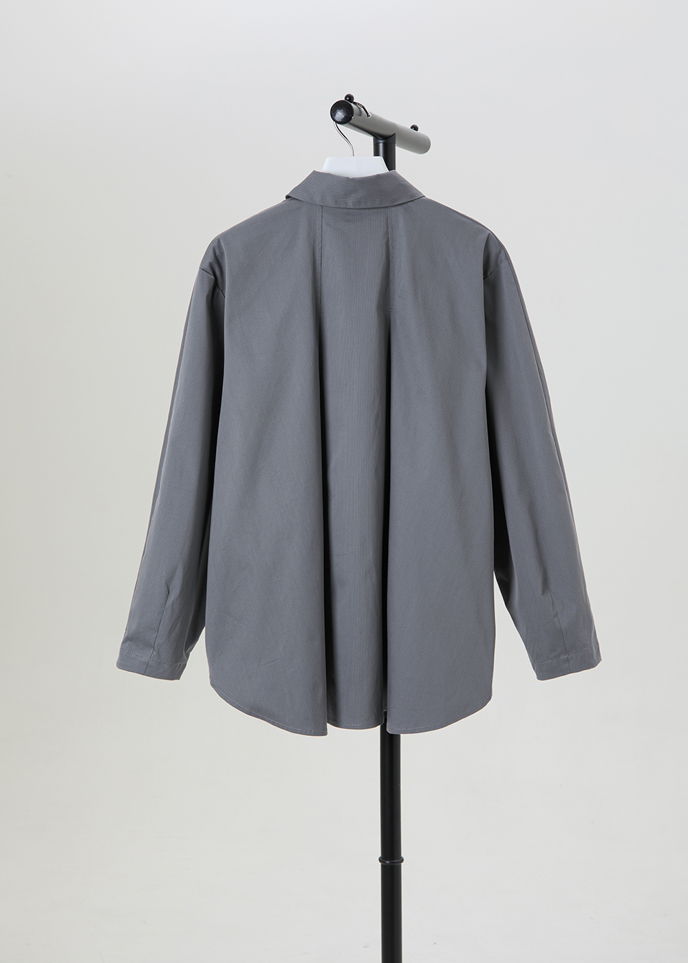 貼袋活褶長袖襯衫 