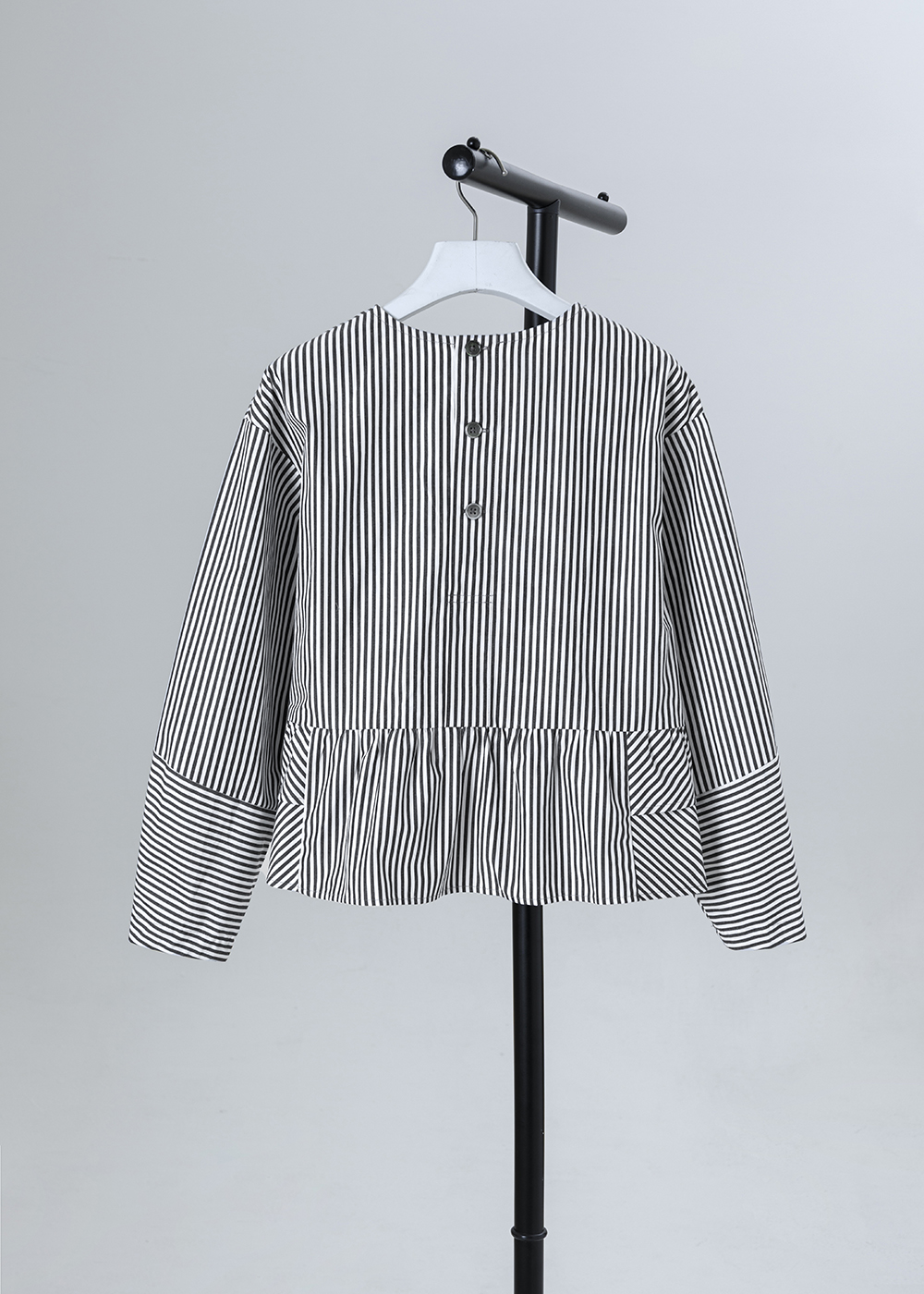 雙層荷葉細紋上衣