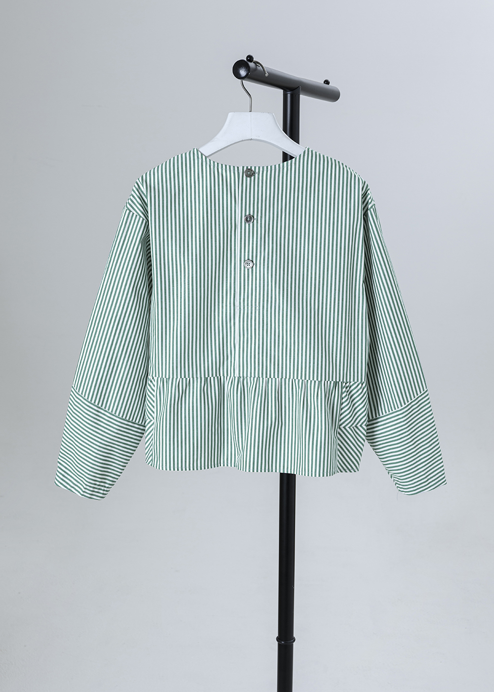 雙層荷葉細紋上衣