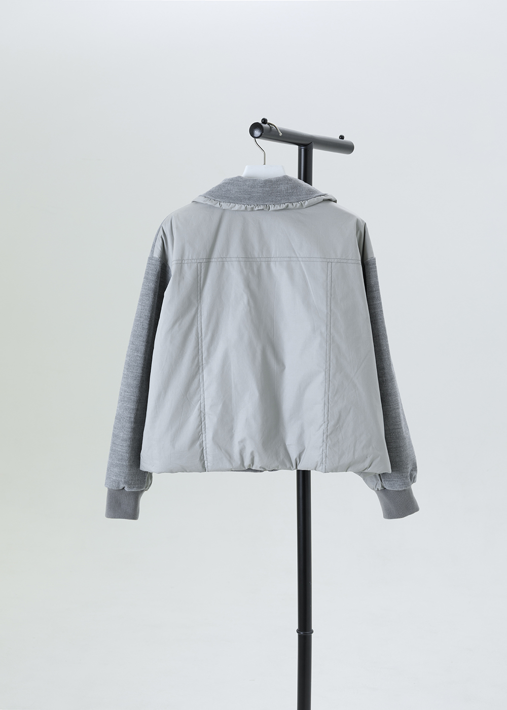 異塑弧領鋪棉外套