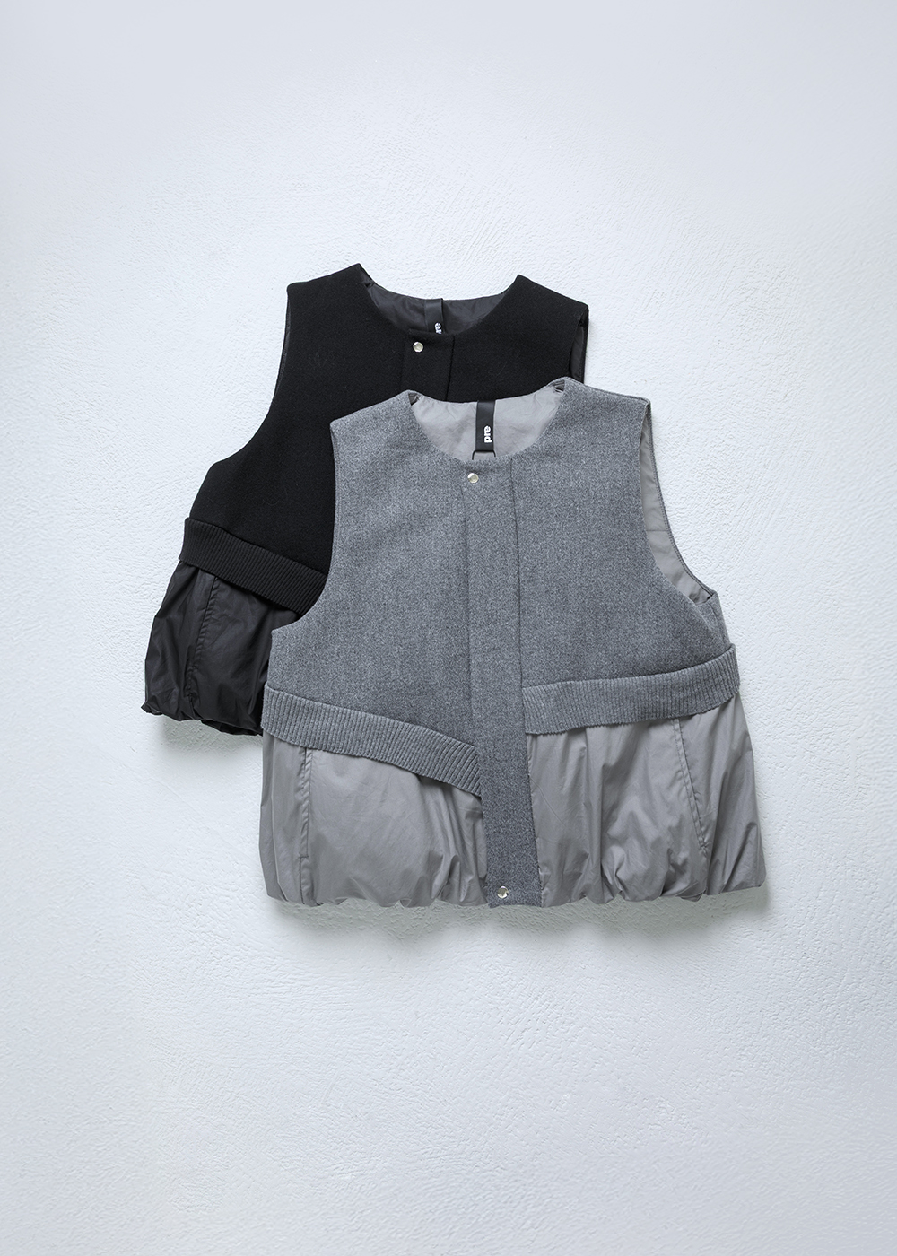 層霧拼接立體剪裁背心
