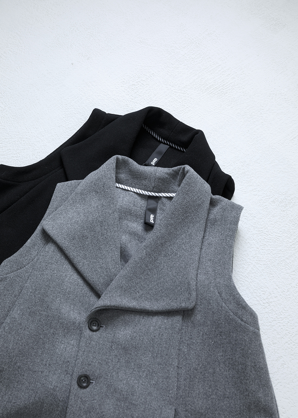 翻領立體剪裁背心