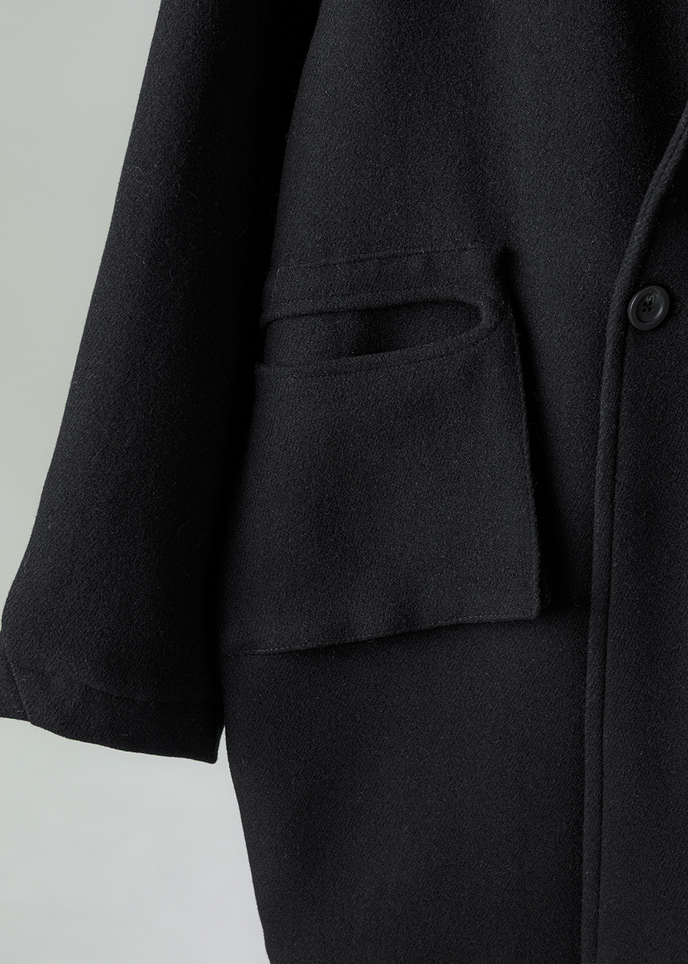 序層毛呢混紡落肩寬版外套