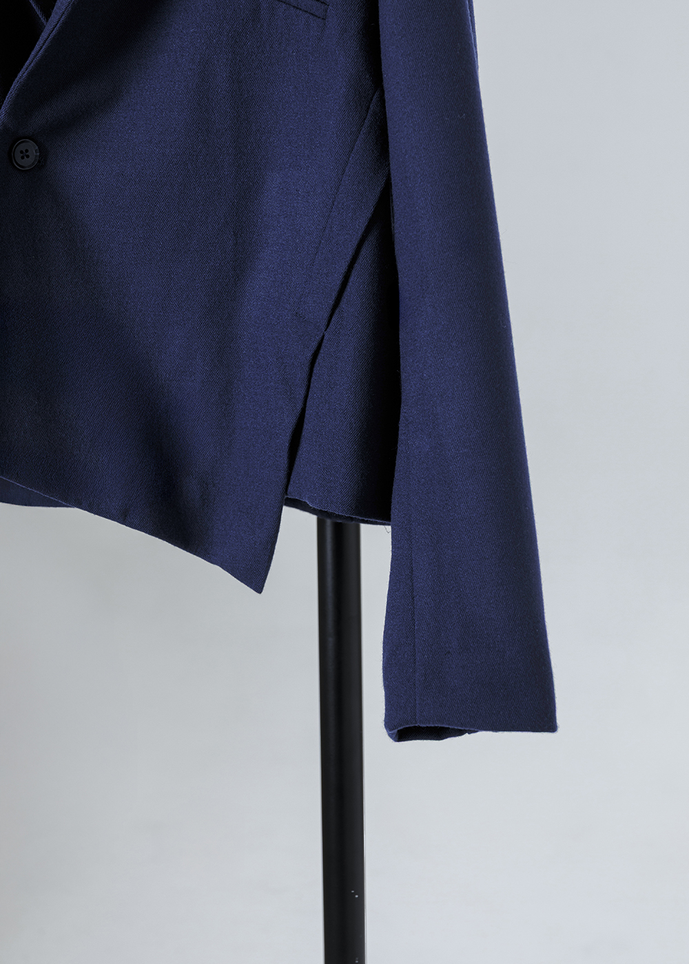 毛料不對稱片層短版西裝外套