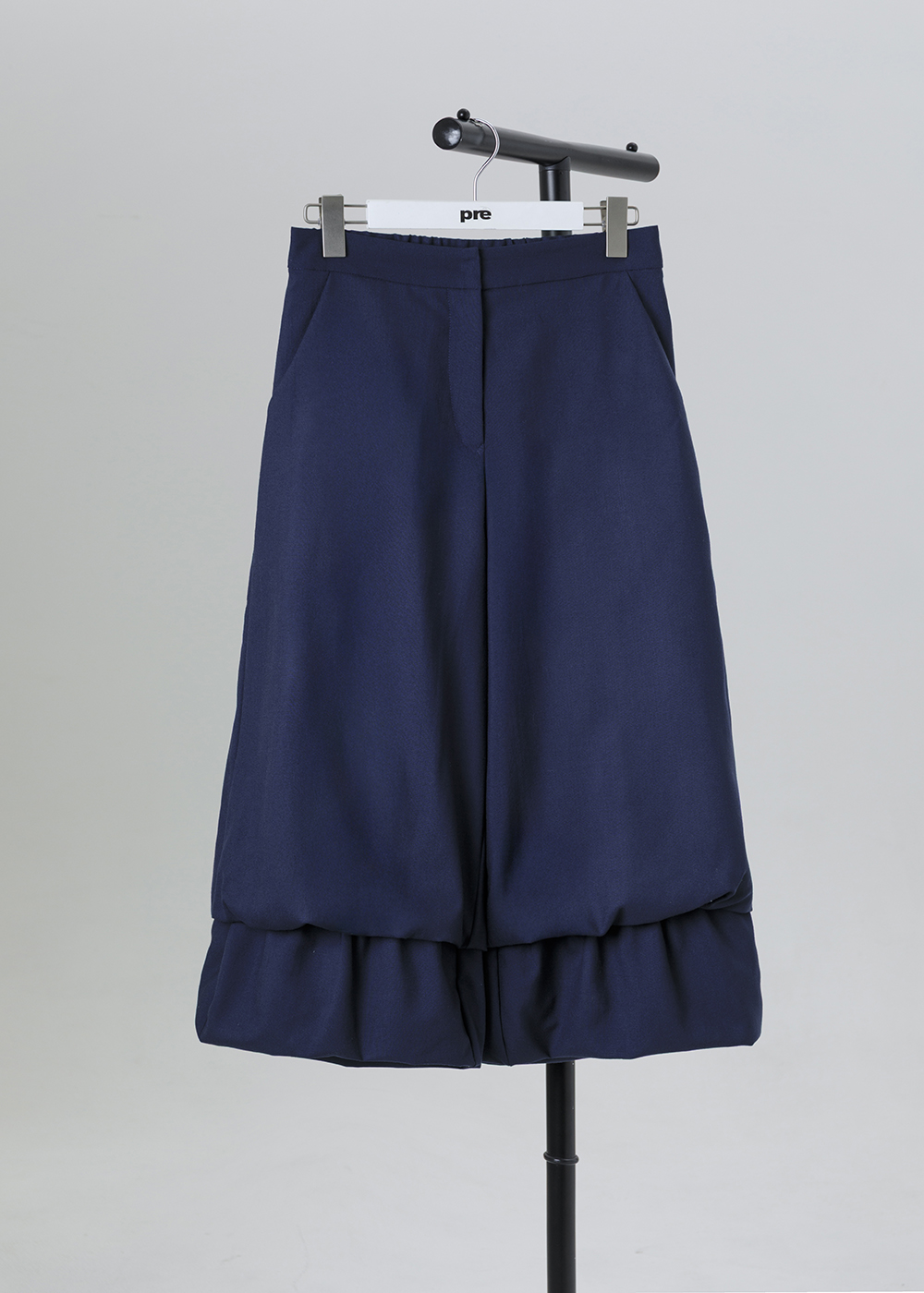 漫行雙層泡襬寬版長褲