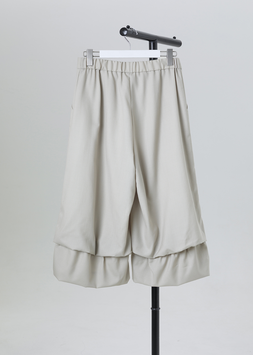 漫行雙層泡襬寬版長褲