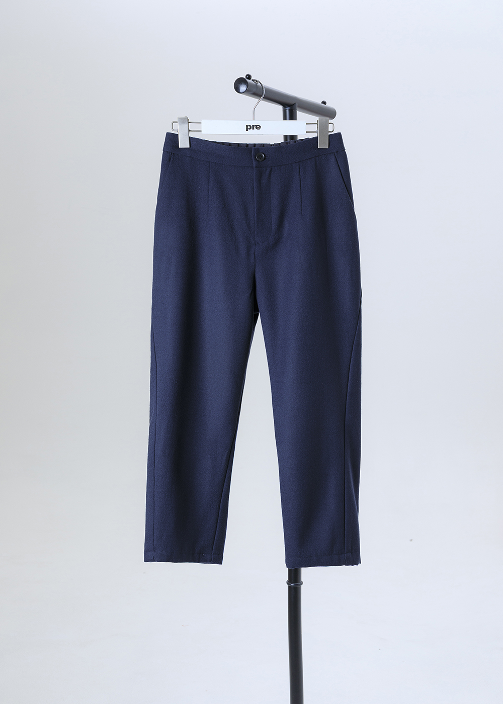 毛料修身剪裁西裝褲