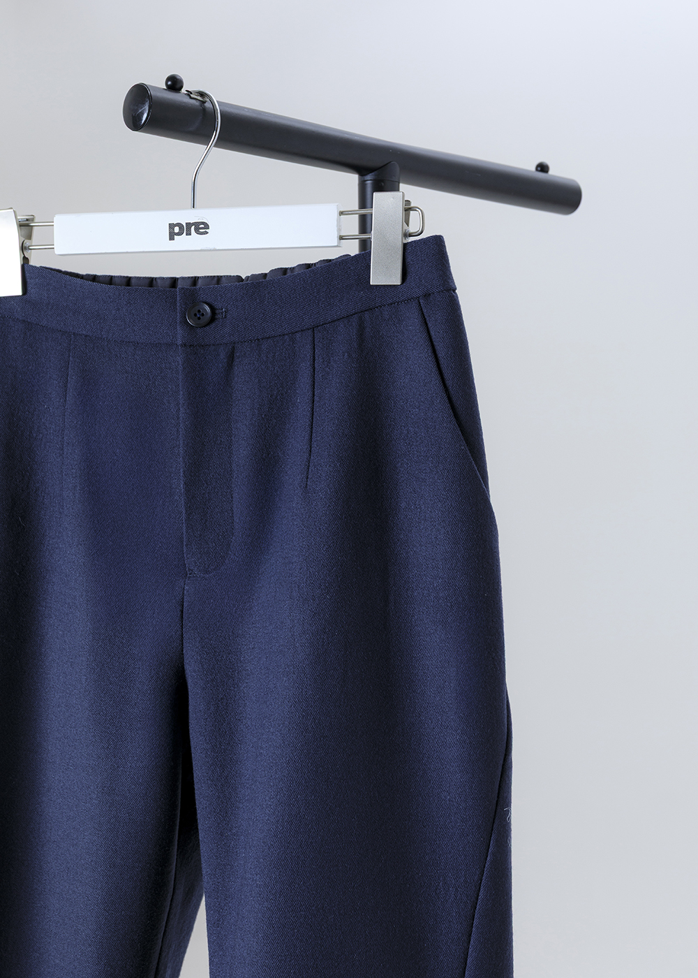 毛料修身剪裁西裝褲