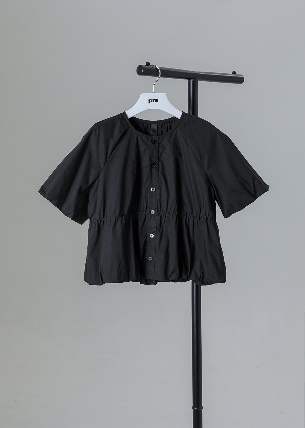 立體抽皺拉克蘭短袖上衣