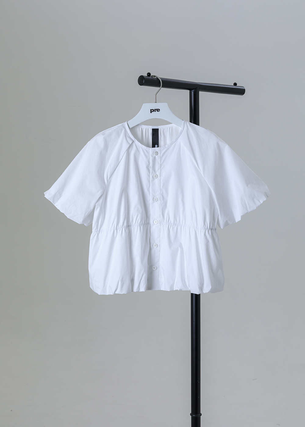 立體抽皺拉克蘭短袖上衣