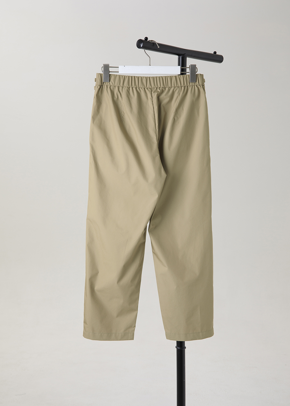 清廓腰頭褶飾廓型褲